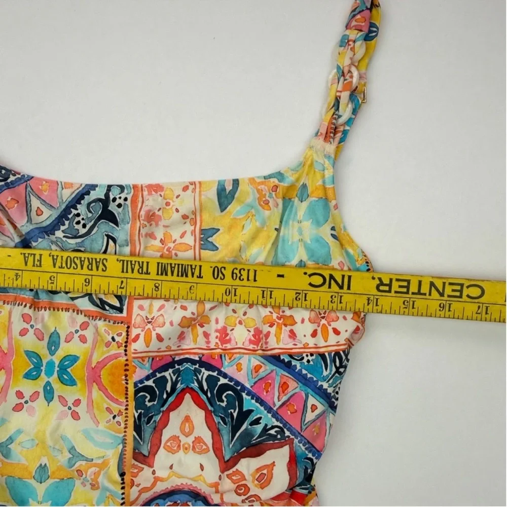 La Blanca Soliel Italian Mosaic Tile‎ Printed One Piece Swim Suit Large